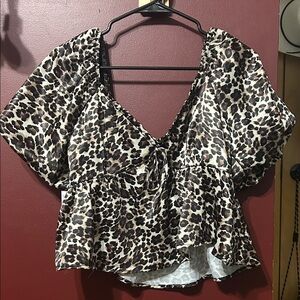 Chic Leopard Print Blouse for Women